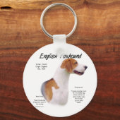 Design der englischen Foxhound-Geschichte Schlüsselanhänger (Vorderseite)