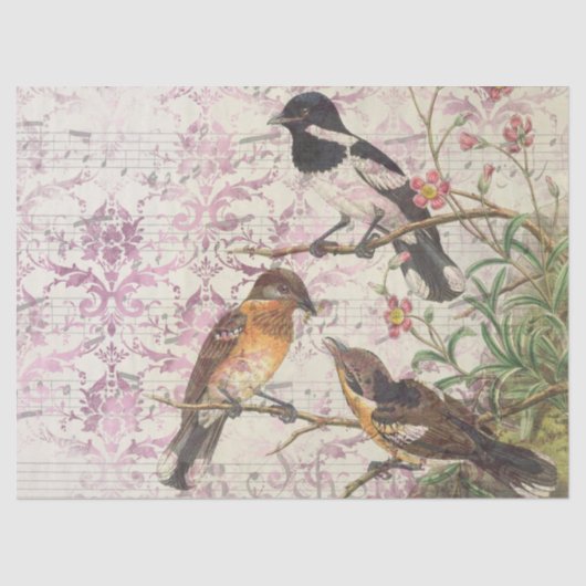 Design der Ephemeride Birds Series siebzehn Seidenpapier (Vorderseite)