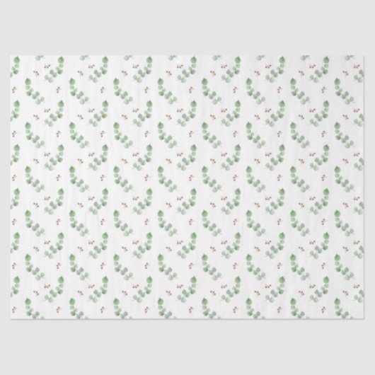 Design der Eukalyptusserie Watercolor 11 Seidenpapier (Vorderseite)