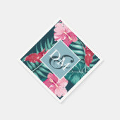 Design der exotischen Sommermonogramm-Blume Serviette (Ecke)