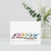 Design der Facebook-Posaune Postkarte (Stehend Vorderseite)