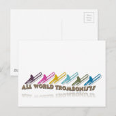 Design der Facebook-Posaune Postkarte (Vorne/Hinten)