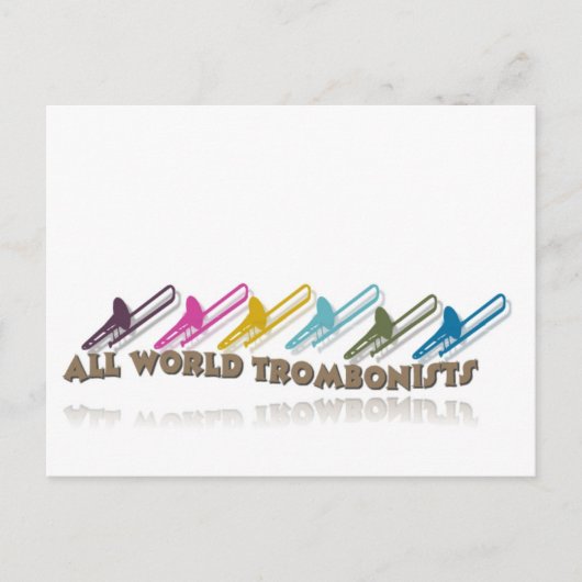 Design der Facebook-Posaune Postkarte (Vorderseite)