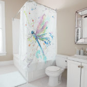 Design der farbenfrohen Art Dragonfly | Tiergesche Duschvorhang (Beispiel)