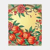 Design der FestivalflorIllustration Fleecedecke (Vorderseite)