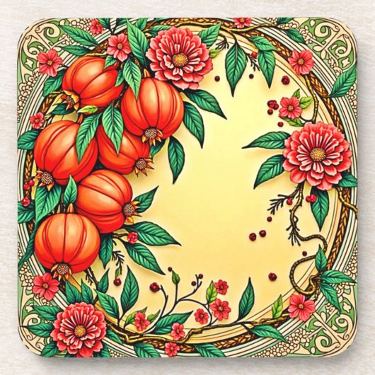 Design der FestivalflorIllustration Getränkeuntersetzer (Vorderseite)