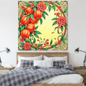 Design der FestivalflorIllustration Leinwanddruck (Insitu (Schlafzimmer))