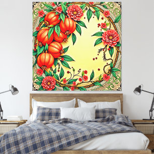 Design der FestivalflorIllustration Leinwanddruck