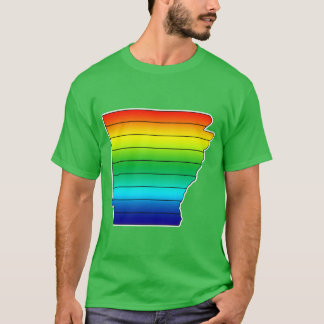 Design der Flag-Fahne für Arkansas LGBTQ Oversifiz T-Shirt