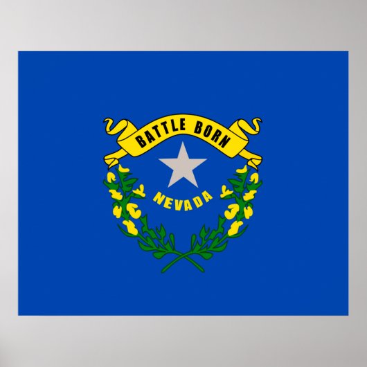 Design der Flagge des Bundesstaates Nevada Poster (Vorne)