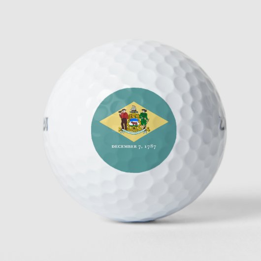 Design der Flagge des Staates Delaware Golfball (Vorderseite)