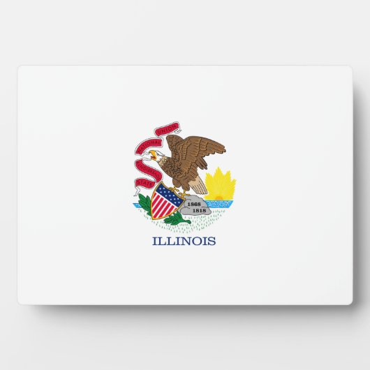 Design der Flagge des Staates Illinois Fotoplatte (Vorderseite)
