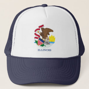 Design der Flagge des Staates Illinois Truckerkappe