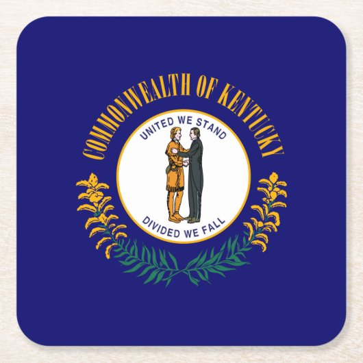 Design der Flagge des US-Bundesstaates Kentucky Rechteckiger Pappuntersetzer (Vorderseite)