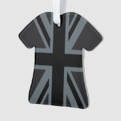 Design der Flagge für Black Union Jack UK Ornament (Vorderseite)