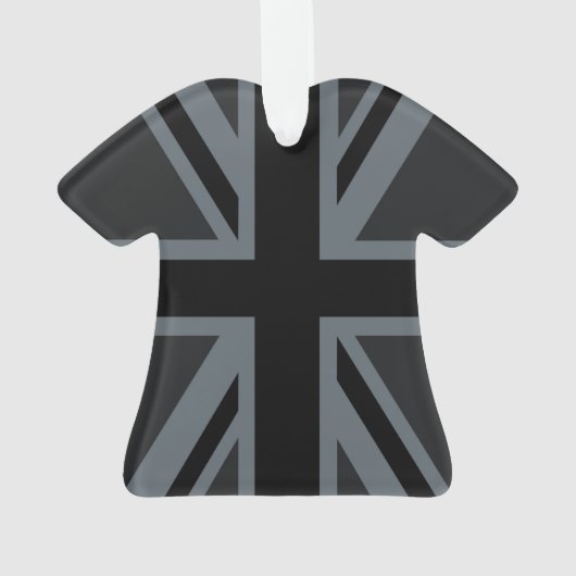 Design der Flagge für Black Union Jack UK Ornament (Rückseite)