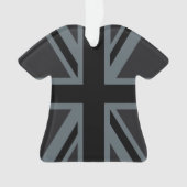 Design der Flagge für Black Union Jack UK Ornament (Vorderseite)