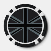 Design der Flagge für Black Union Jack UK Pokerchips (Rückseite)