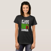 Design der Flagge in Sambia Wenn verloren geht sch T-Shirt (Vorne ganz)
