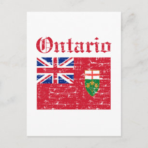 Design der Flagge von Ontario Kanada Postkarte