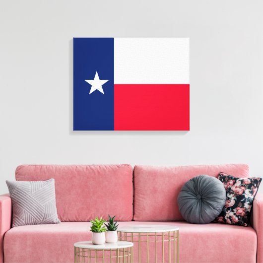 Design der Flaggen des Texas-Zustands Leinwanddruck (Insitu (Wohnzimmer))