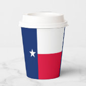 Design der Flaggen des Texas-Zustands Pappbecher (Rückseite)