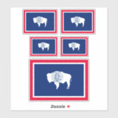 Design der Flaggen des Wyoming-Zustands Aufkleber (Blatt)