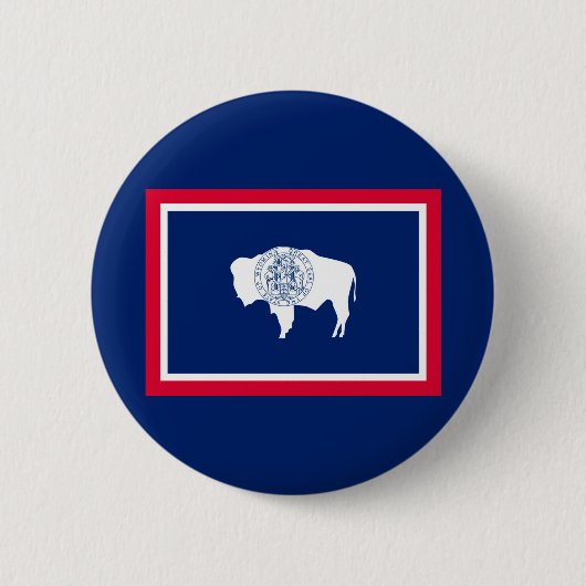Design der Flaggen des Wyoming-Zustands Button (Vorderseite)