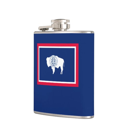 Design der Flaggen des Wyoming-Zustands Flachmann (Links)