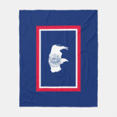 Design der Flaggen des Wyoming-Zustands Fleecedecke (Vorderseite)