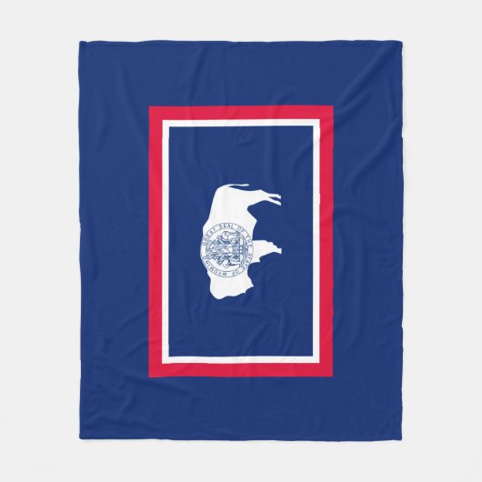 Design der Flaggen des Wyoming-Zustands Fleecedecke (Vorderseite)