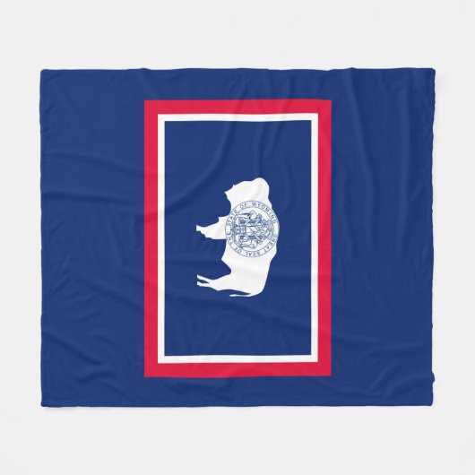 Design der Flaggen des Wyoming-Zustands Fleecedecke (Vorderseite (Horizontal))