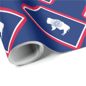 Design der Flaggen des Wyoming-Zustands Geschenkpapier (Rolleneckpunkt)