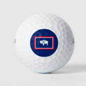 Design der Flaggen des Wyoming-Zustands Golfball (Vorderseite)