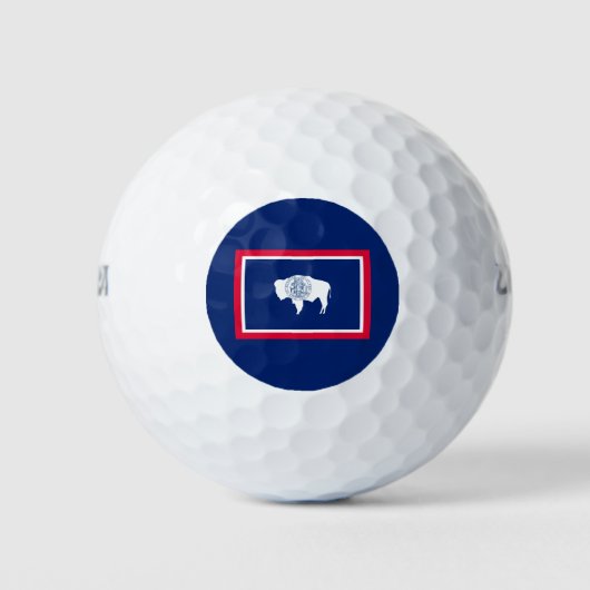 Design der Flaggen des Wyoming-Zustands Golfball (Vorderseite)