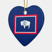 Design der Flaggen des Wyoming-Zustands Keramikornament (Links)