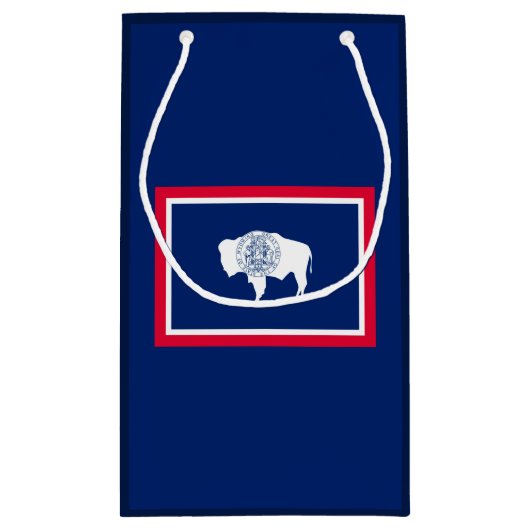 Design der Flaggen des Wyoming-Zustands Kleine Geschenktüte (Rückseite)