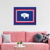 Design der Flaggen des Wyoming-Zustands Leinwanddruck (Insitu (Wohnzimmer))