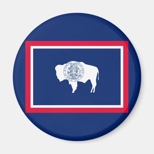 Design der Flaggen des Wyoming-Zustands Magnet (Vorne)