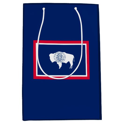 Design der Flaggen des Wyoming-Zustands Mittlere Geschenktüte (Vorderseite)