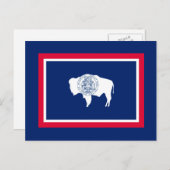 Design der Flaggen des Wyoming-Zustands Postkarte (Vorne/Hinten)