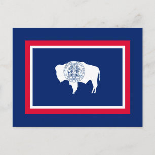 Design der Flaggen des Wyoming-Zustands Postkarte