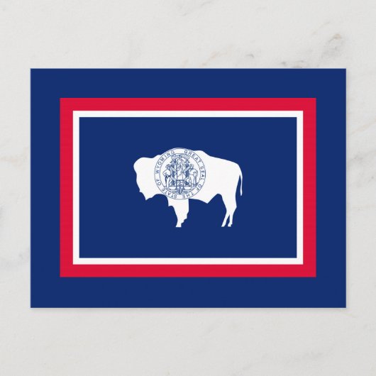 Design der Flaggen des Wyoming-Zustands Postkarte (Vorderseite)