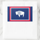 Design der Flaggen des Wyoming-Zustands Rechteckiger Aufkleber (Tasche)
