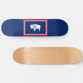 Design der Flaggen des Wyoming-Zustands Skateboard (Horizontal)