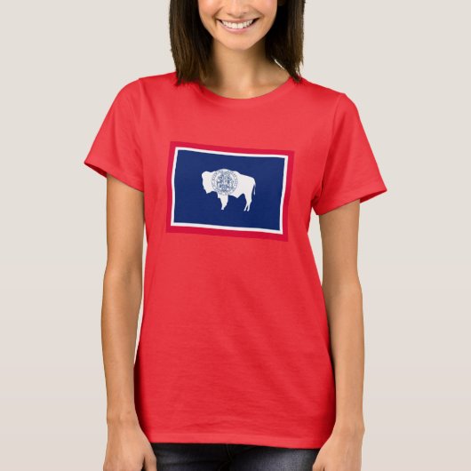 Design der Flaggen des Wyoming-Zustands T-Shirt (Vorderseite)