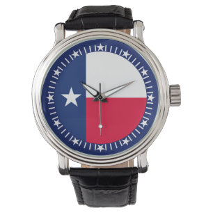 Design der Flaggen von Texas Armbanduhr