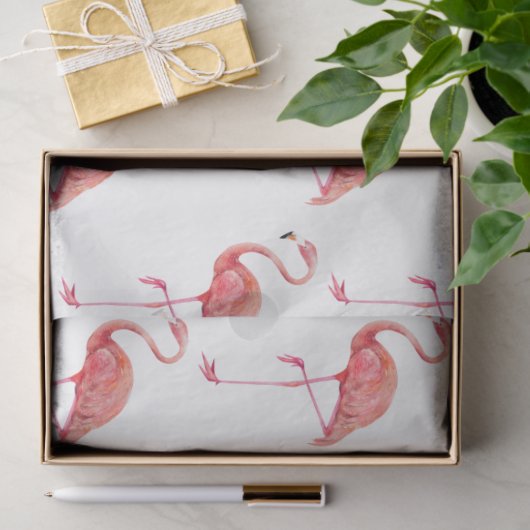Design der Flamingo-Serie 1 Seidenpapier (Geschenk)