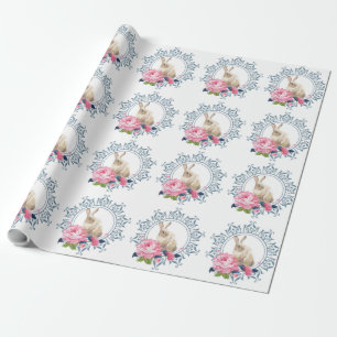 Design der Floral Oaster Kaninchen Geschenkpapier