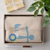 Design der floralen nautischen Serie 4 Seidenpapier (Geschenk)